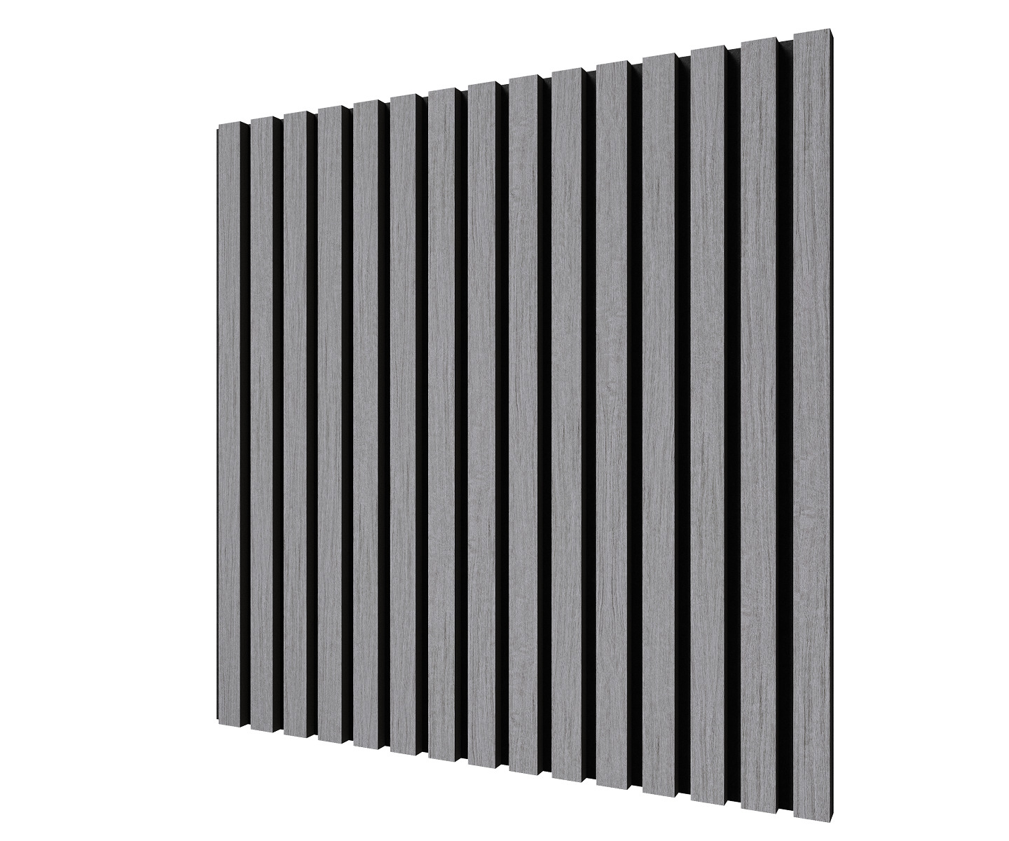 МДФ стеновая панель акустическая Cosca Decor Монако Дуб Ардженто Светло-серый черный войлок 600×600×21